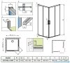 Radaway Idea Kdd kabina 90x100cm szkło przejrzyste 387060-01-01L/387062-01-01R